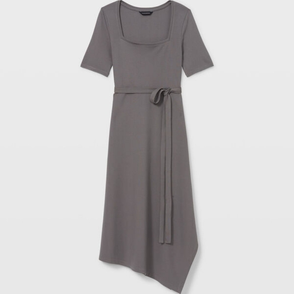 CLUB Monoco Olive Green Asymmetrical Dress.  Size L - Picture 1 of 16